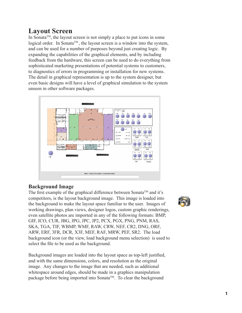 Layout screen, Background image | Ivie iFlex 2400 Series User Manual | Page 3 / 29