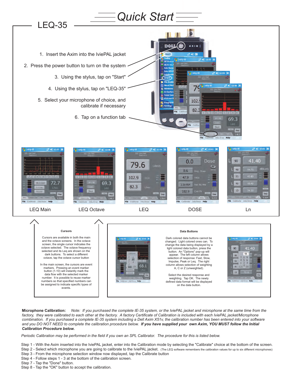 Ivie IE-45 LEQ - Loudness Equivalent Analysis User Manual | 2 pages