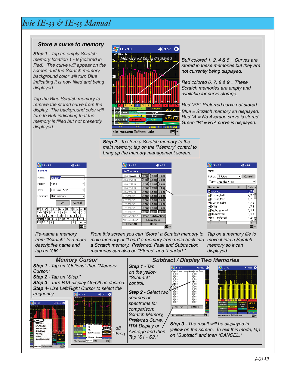 Ivie ie-33 & ie-35 manual | Ivie IE-35 RTA - Real Time Analysis User Manual | Page 19 / 51