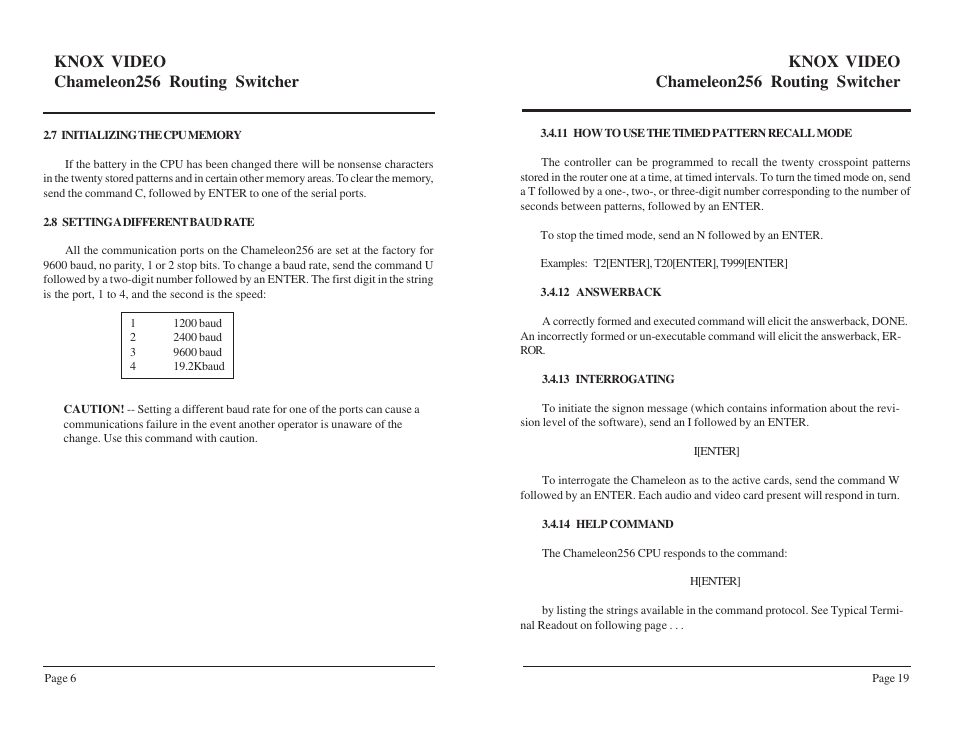 Knox video chameleon256 routing switcher | Knox Video Chameleon256 Series User Manual | Page 11 / 17