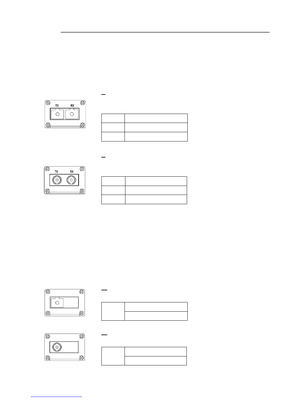 The 100base-fx connectors | OT Systems ET1111 series User Manual | Page 12 / 18