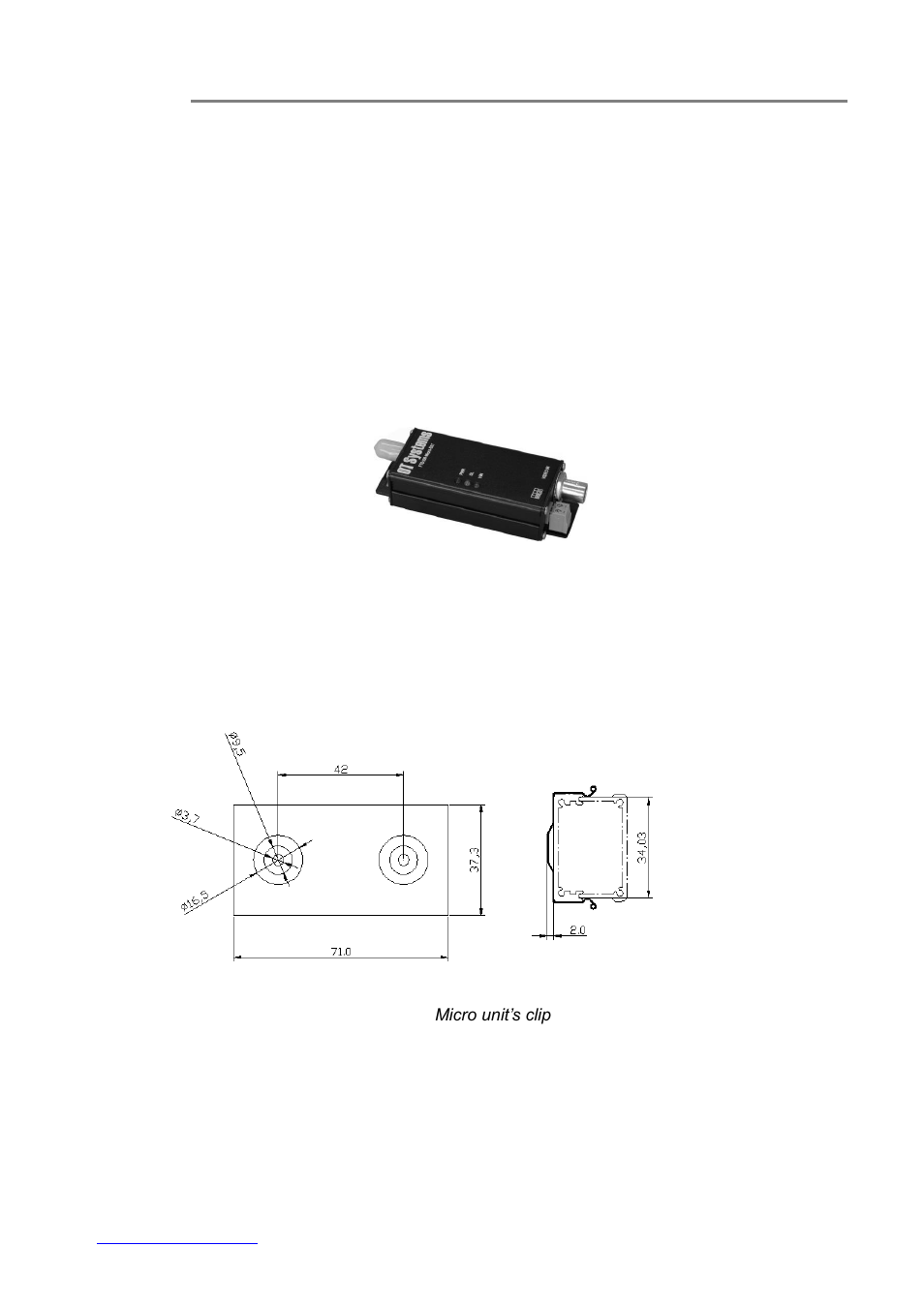 Installation, Eneral, Icro unit installation | 3) installation | OT Systems FTD100Micro User Manual | Page 6 / 11