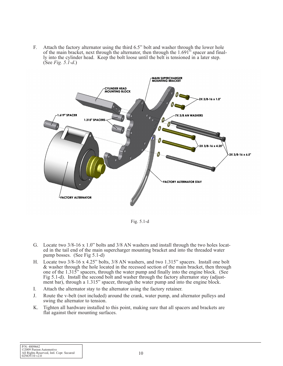 Fig. 5.1-d | Paxton Superchargers Universal Big Block Mopar 440 Carbureted System User Manual | Page 18 / 32