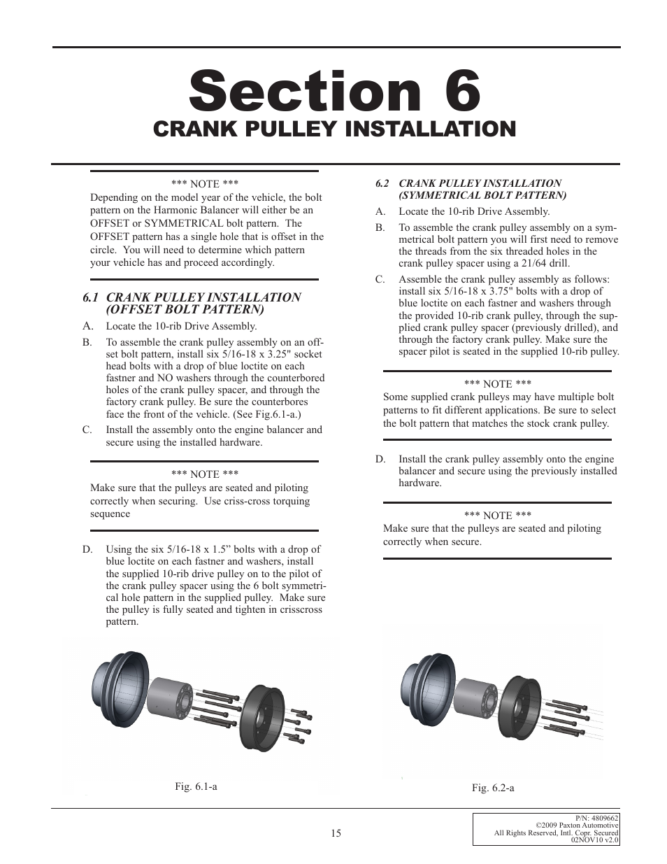 Crank pulley installation | Paxton Superchargers Universal Big Block Mopar 440 Carbureted System User Manual | Page 23 / 32