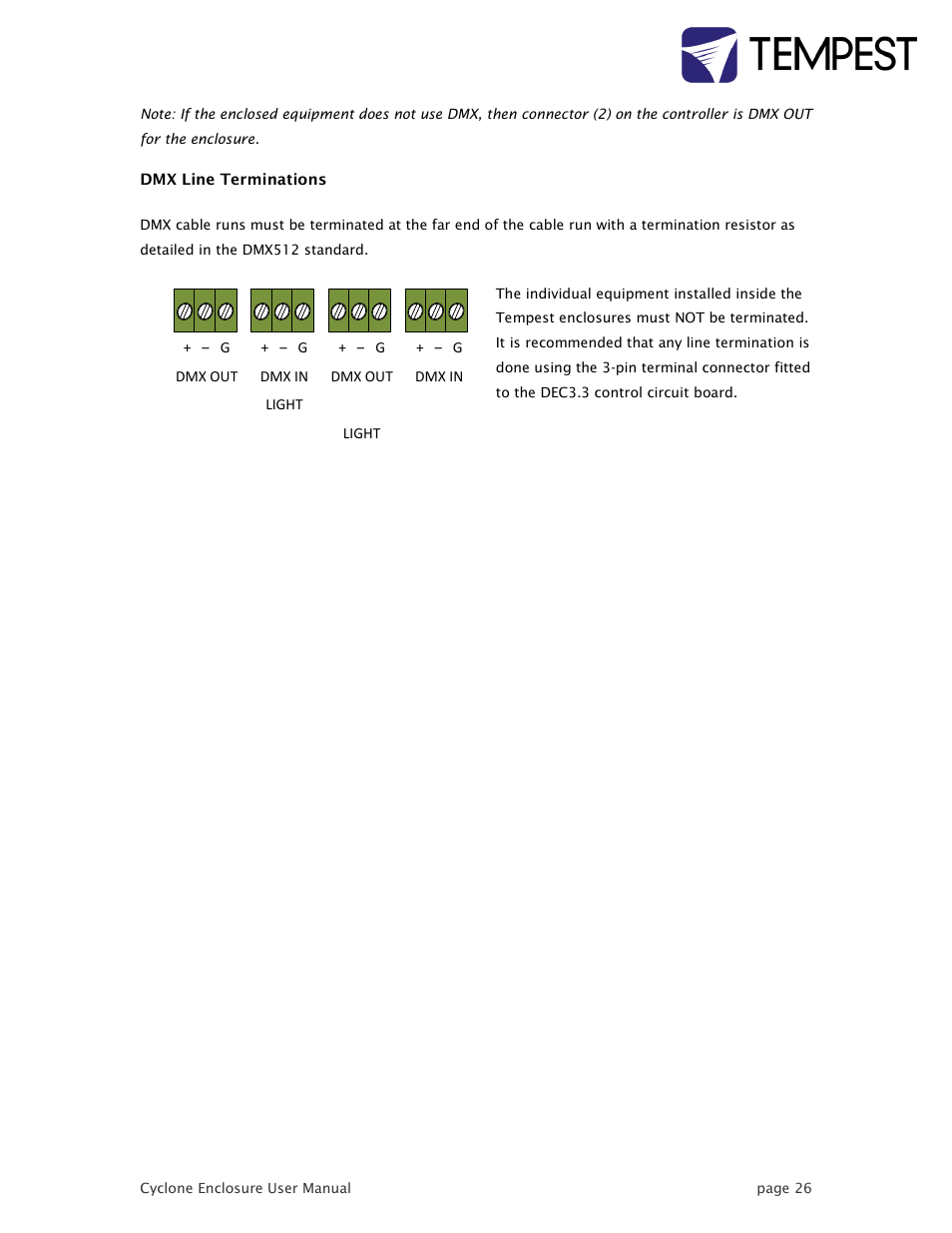 Tempest Tornado User Manual | Page 26 / 50