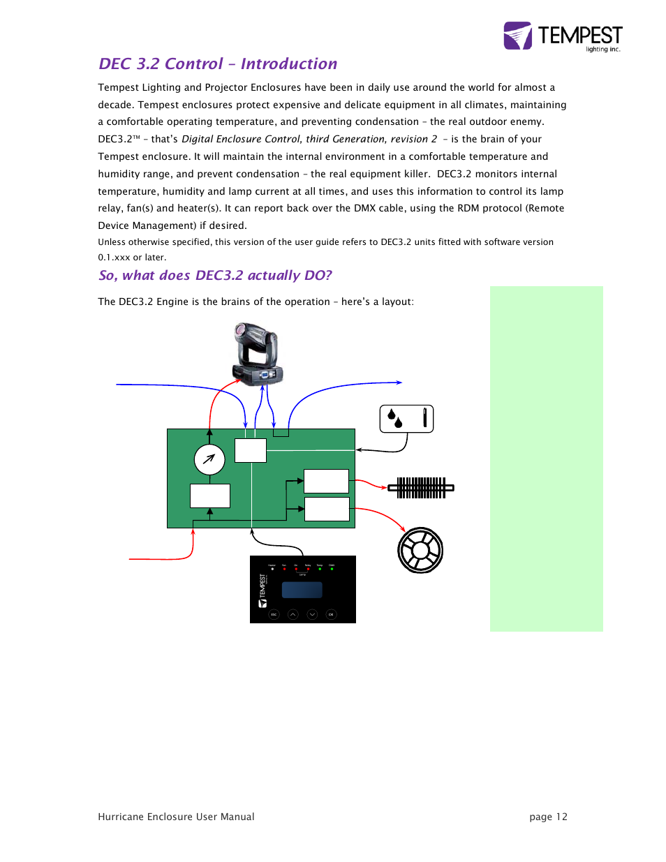 Dec 3.2 control – introduction, So, what does dec3.2 actually do | Tempest Hurricane User Manual | Page 12 / 47