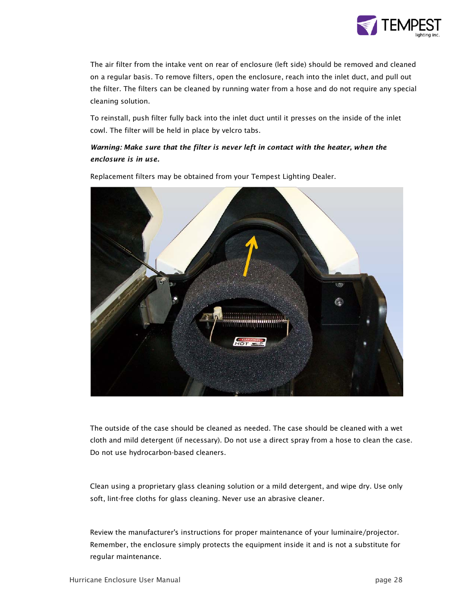 Tempest Hurricane User Manual | Page 28 / 47