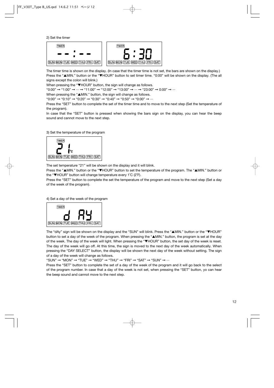 Toyotomi FF-V30T User Manual | Page 13 / 28