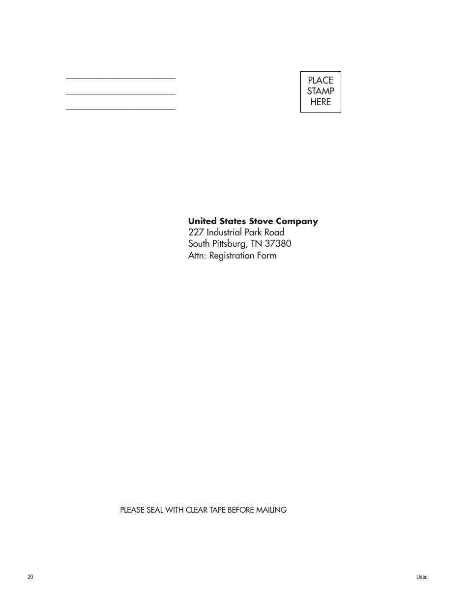 United States Stove Company 4840 User Manual | Page 20 / 20