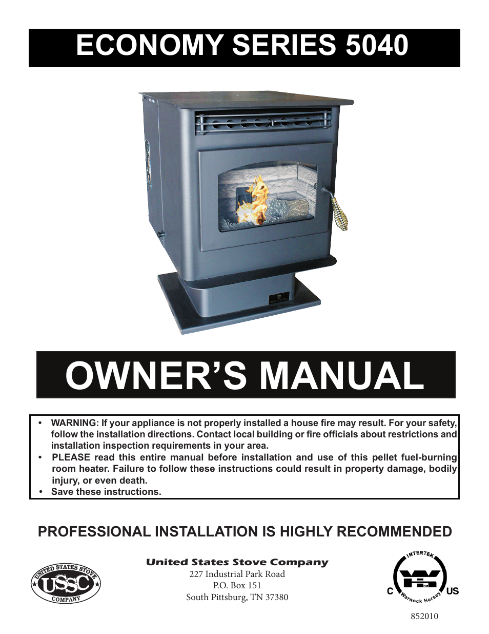 United States Stove Company 5040 User Manual | 28 pages