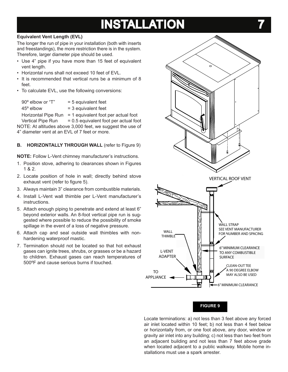 7installation | United States Stove Company 5040 User Manual | Page 9 / 28