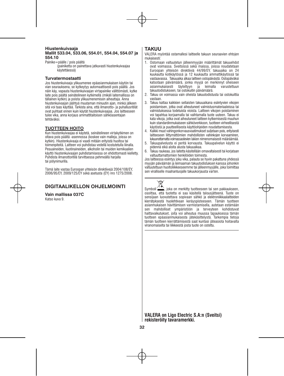 VALERA Premium 1600 Shaver 1600 W User Manual | Page 28 / 62
