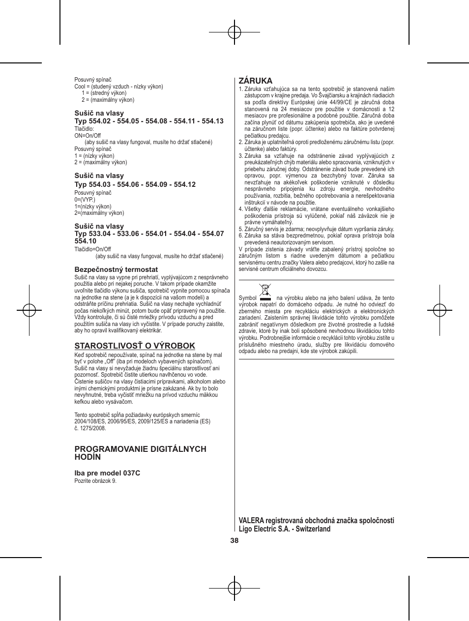 VALERA Premium 1600 Shaver 1600 W User Manual | Page 34 / 62