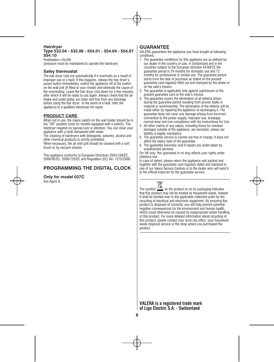 VALERA Premium 1600 Shaver 1600 W User Manual | Page 4 / 62