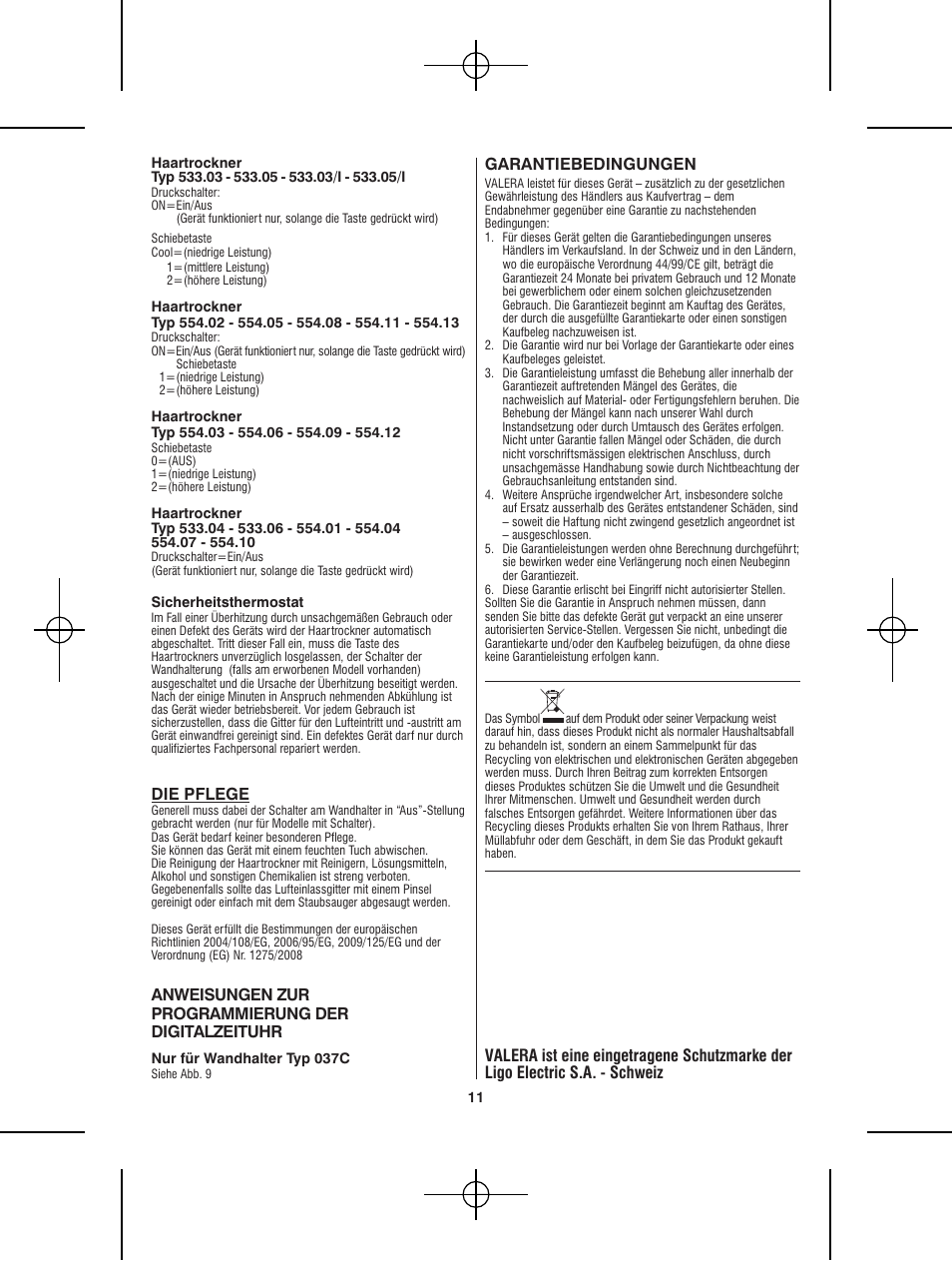 VALERA Premium 1600 Shaver 1600 W User Manual | Page 7 / 62