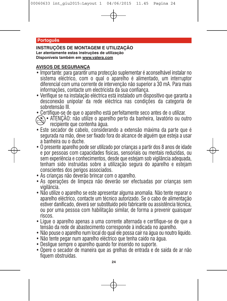 VALERA Premium 1600 Compact Super 1600 W User Manual | Page 20 / 74