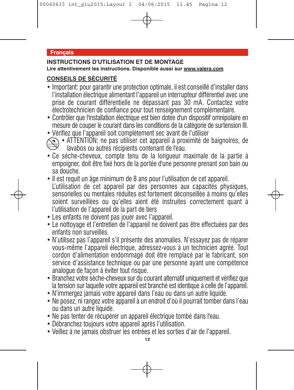 VALERA Premium 1600 Compact Super 1600 W User Manual | Page 8 / 74