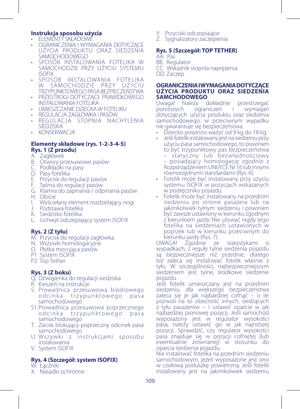 Chicco KeyFit 30 User Manual | Page 109 / 136