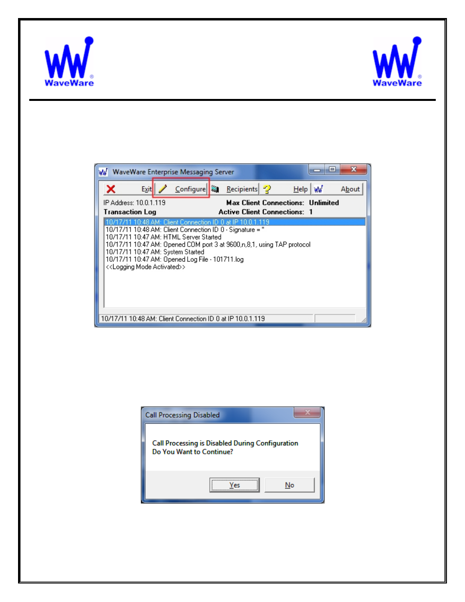 Waveware technologies, inc, Enterprise messaging software | WaveWare Enterprise User Manual | Page 13 / 46