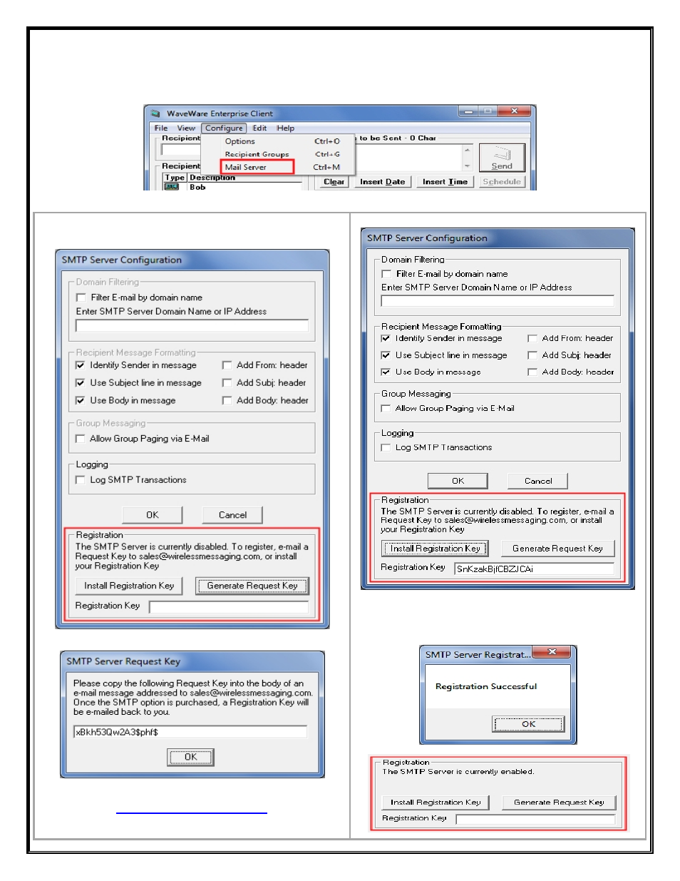 Client smtp mail server | WaveWare Enterprise User Manual | Page 33 / 46