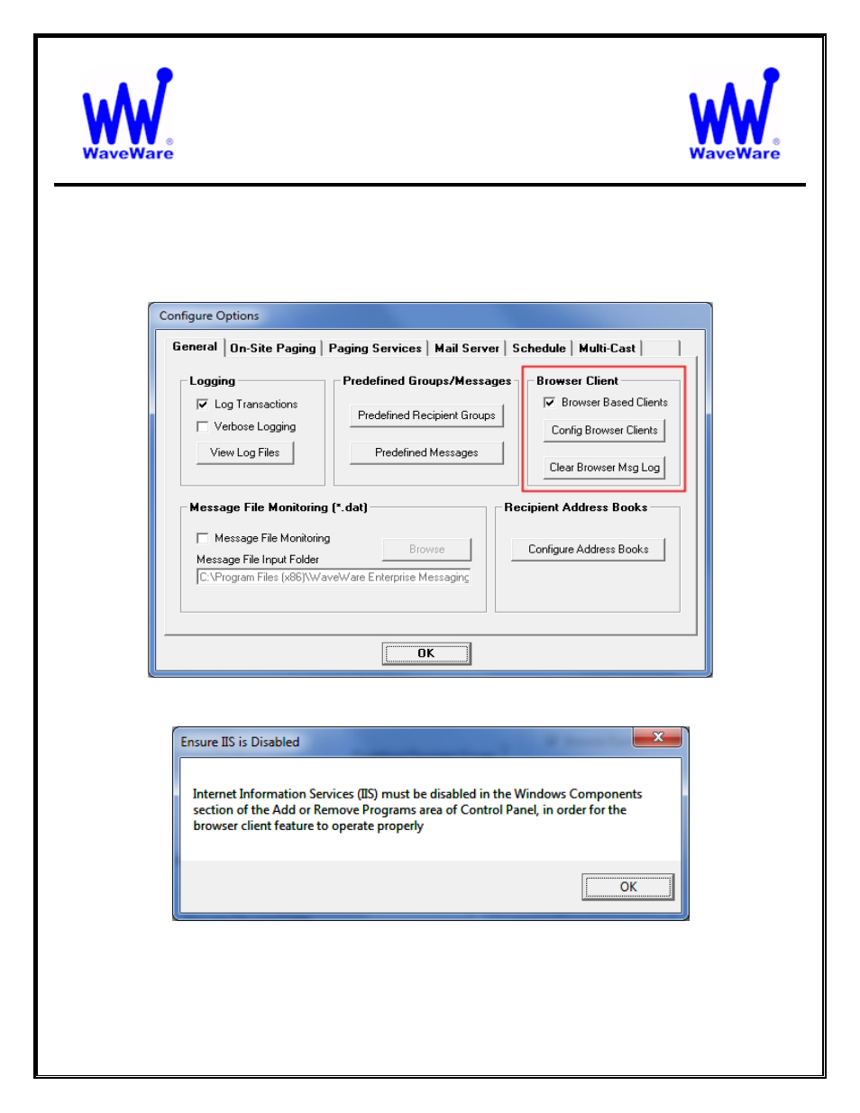 Waveware technologies, inc, Enterprise messaging software | WaveWare Enterprise User Manual | Page 41 / 46
