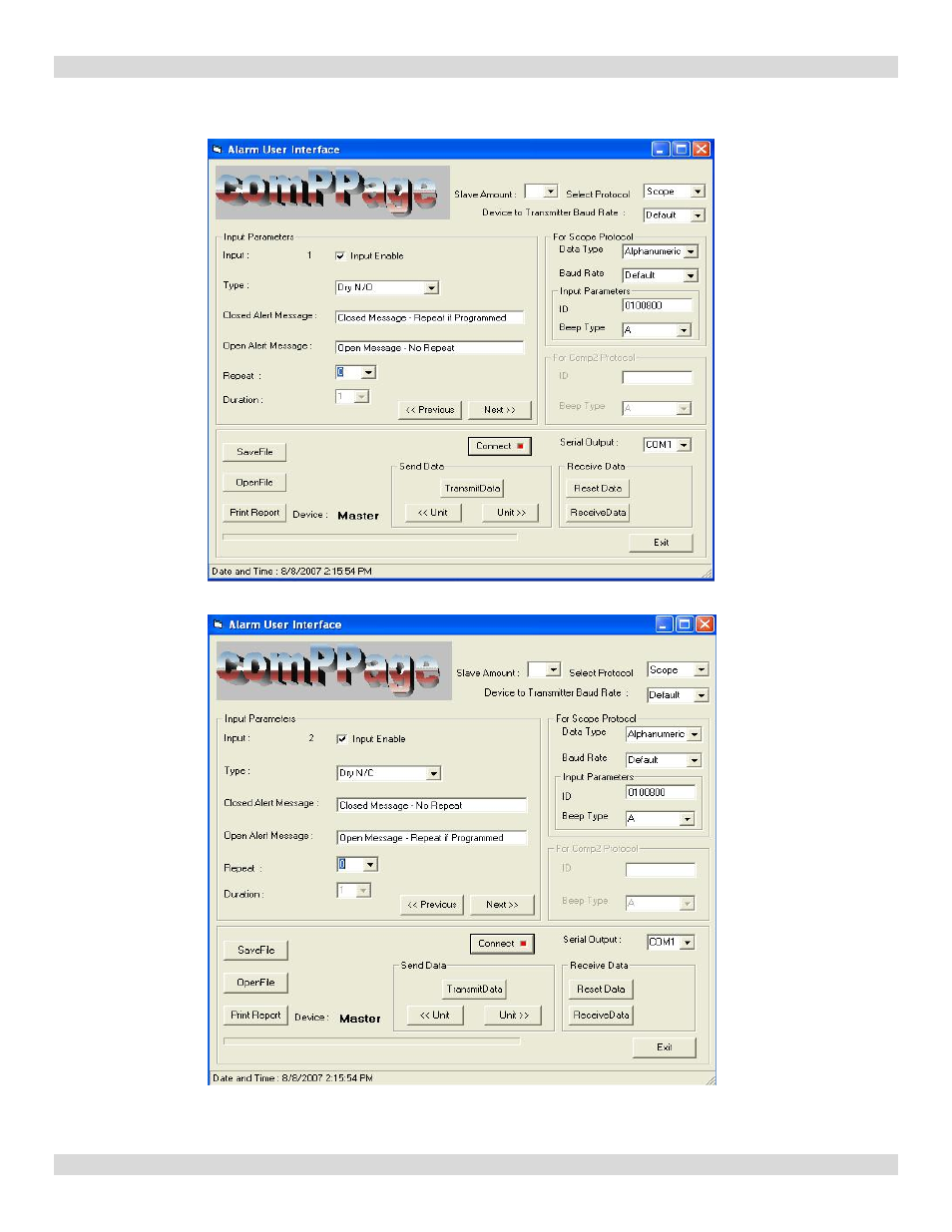 Screens | WaveWare comPPage DVIF-10 User Manual | Page 13 / 14