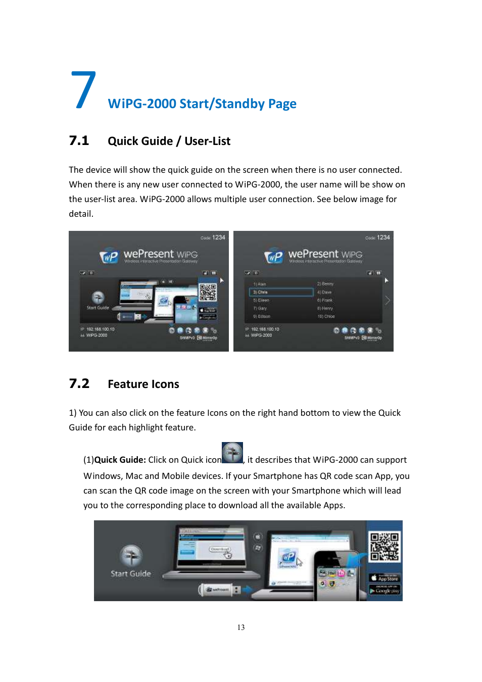 wePresent WiPG-2000 User Manual | Page 13 / 72