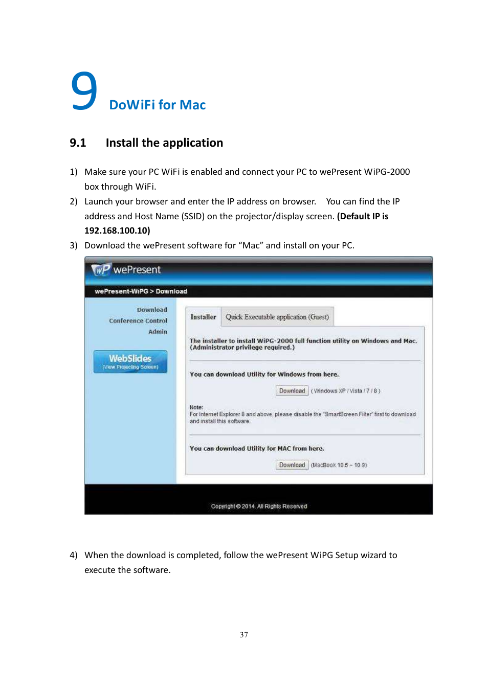 wePresent WiPG-2000 User Manual | Page 37 / 72