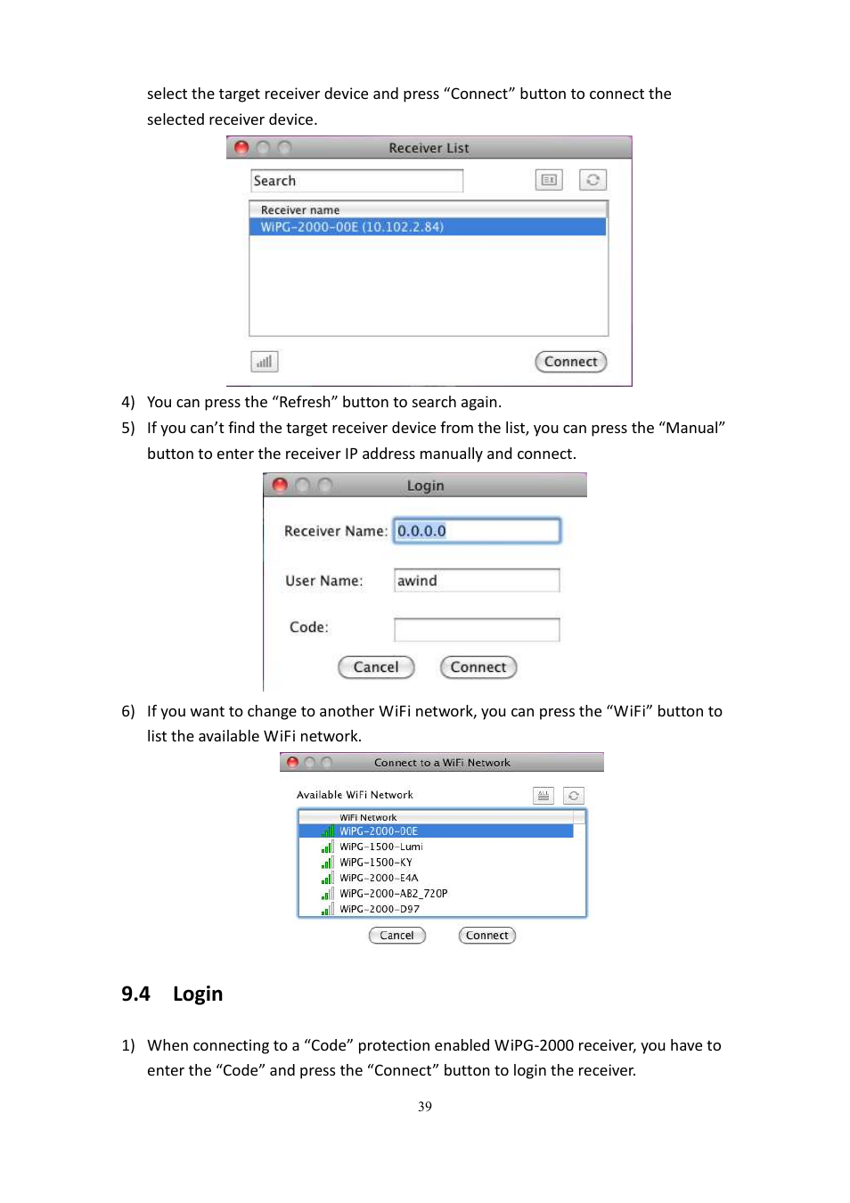 4 login | wePresent WiPG-2000 User Manual | Page 39 / 72
