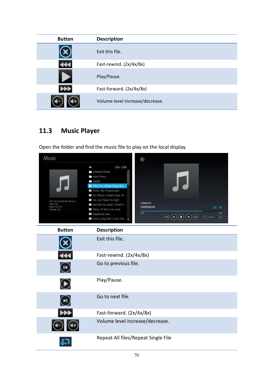 3 music player | wePresent WiPG-2000 User Manual | Page 70 / 72