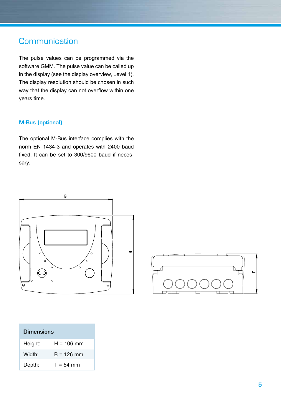 Communication | ZENNER multipulse User Manual | Page 5 / 12