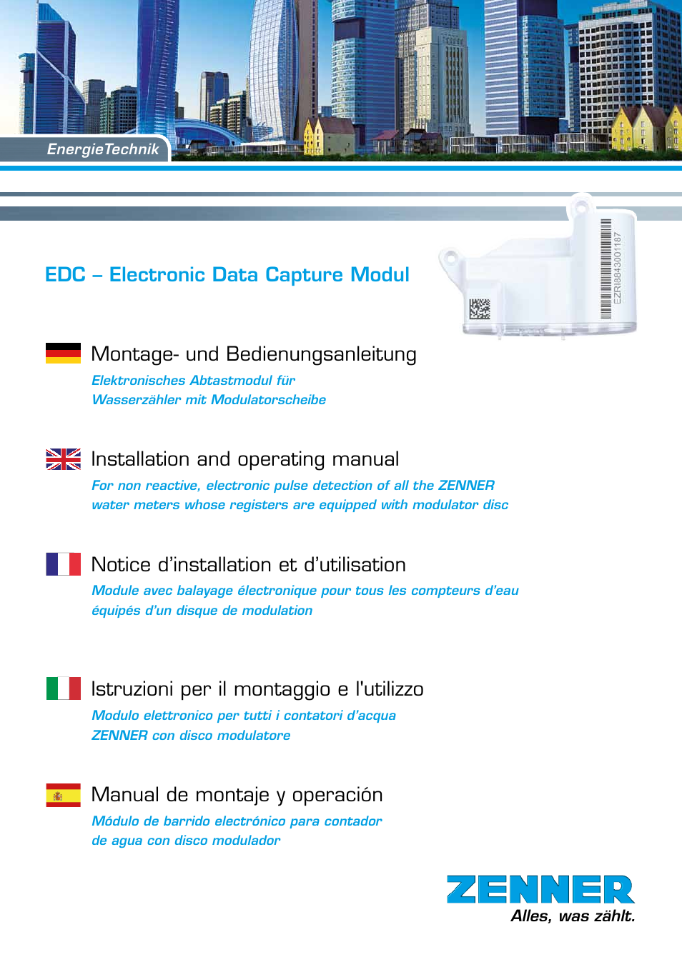 ZENNER EDC – Electronic Data Capture Modul User Manual | 36 pages