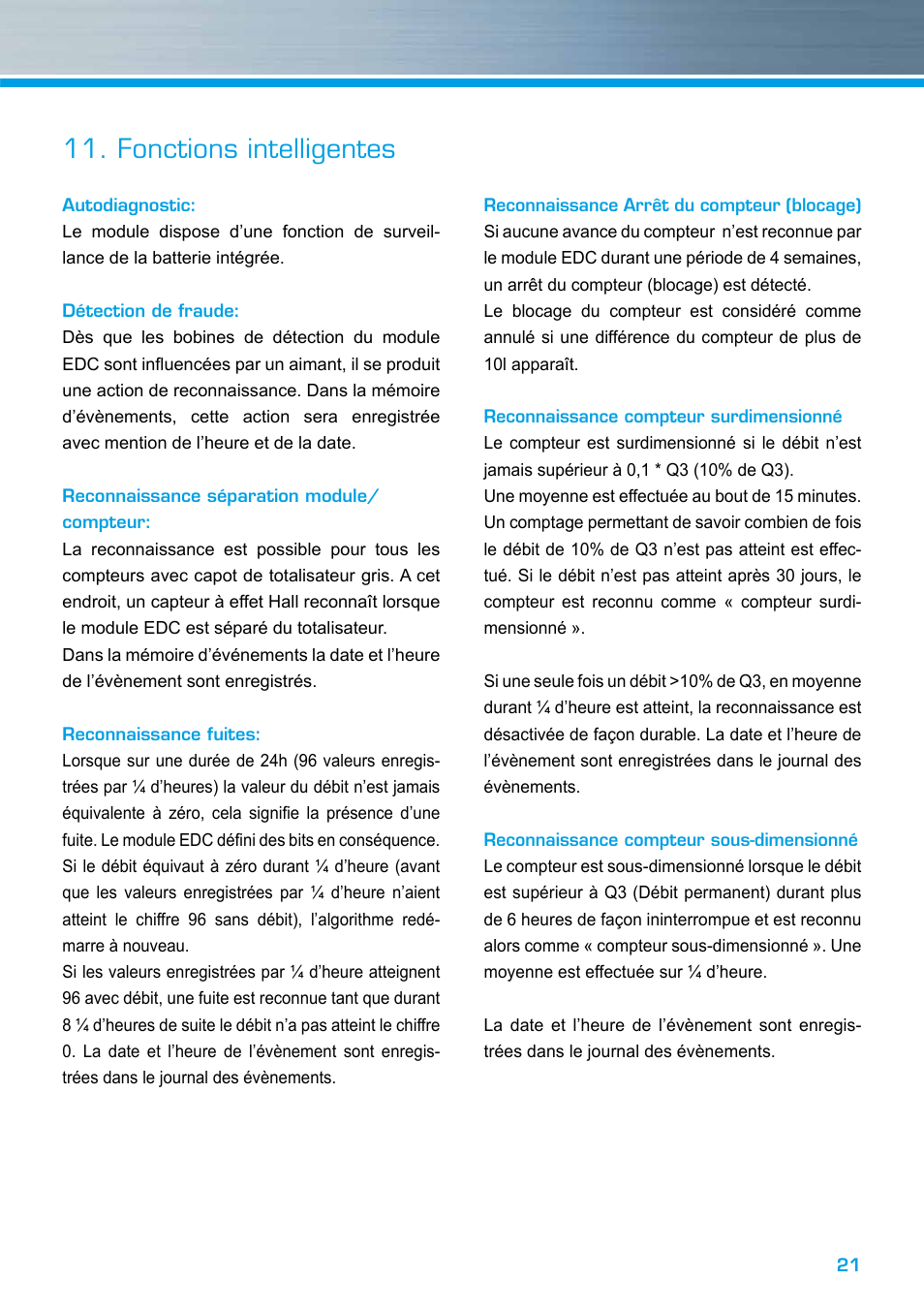 Fonctions intelligentes | ZENNER EDC – Electronic Data Capture Modul User Manual | Page 21 / 36