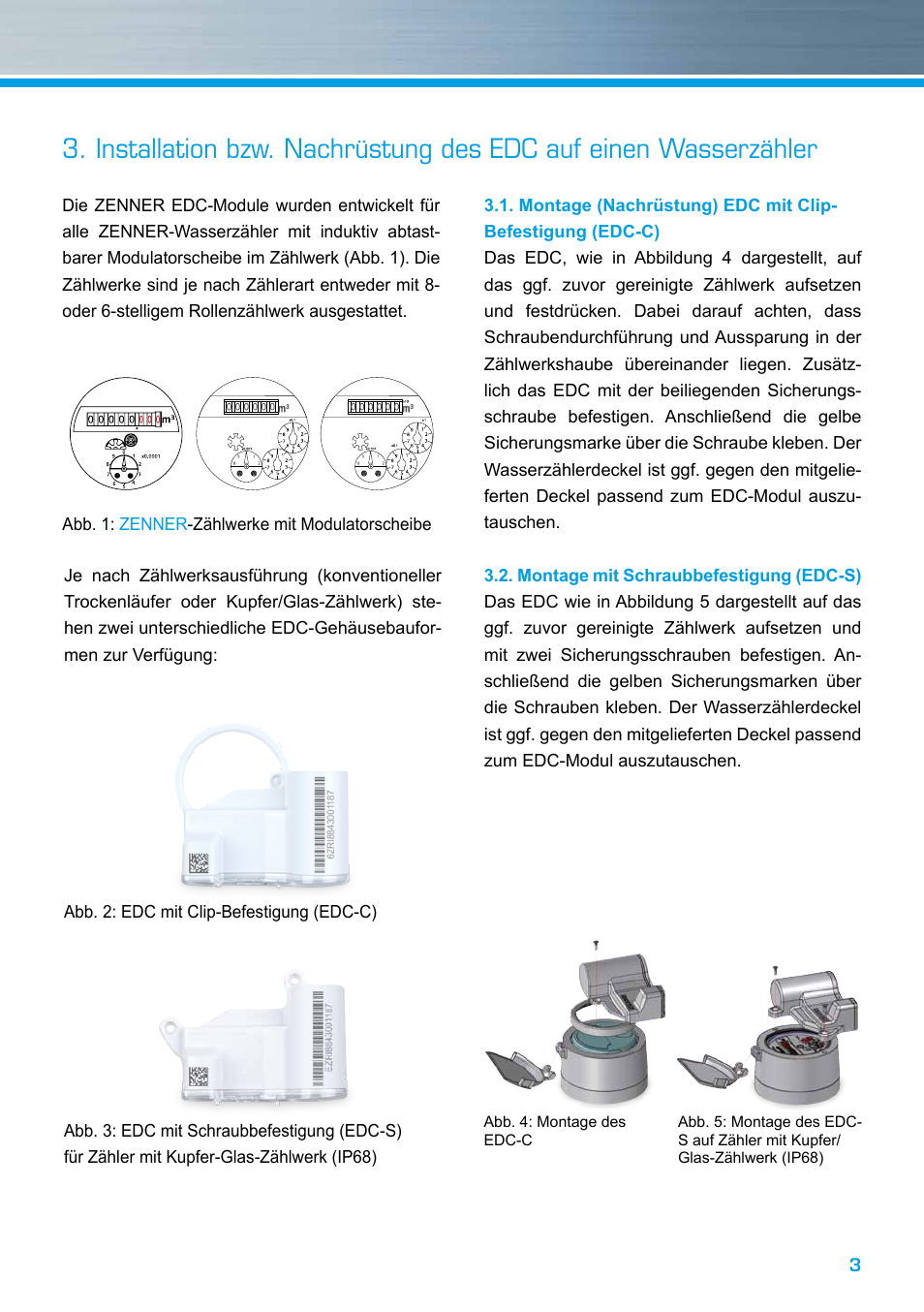 ZENNER EDC – Electronic Data Capture Modul User Manual | Page 3 / 36