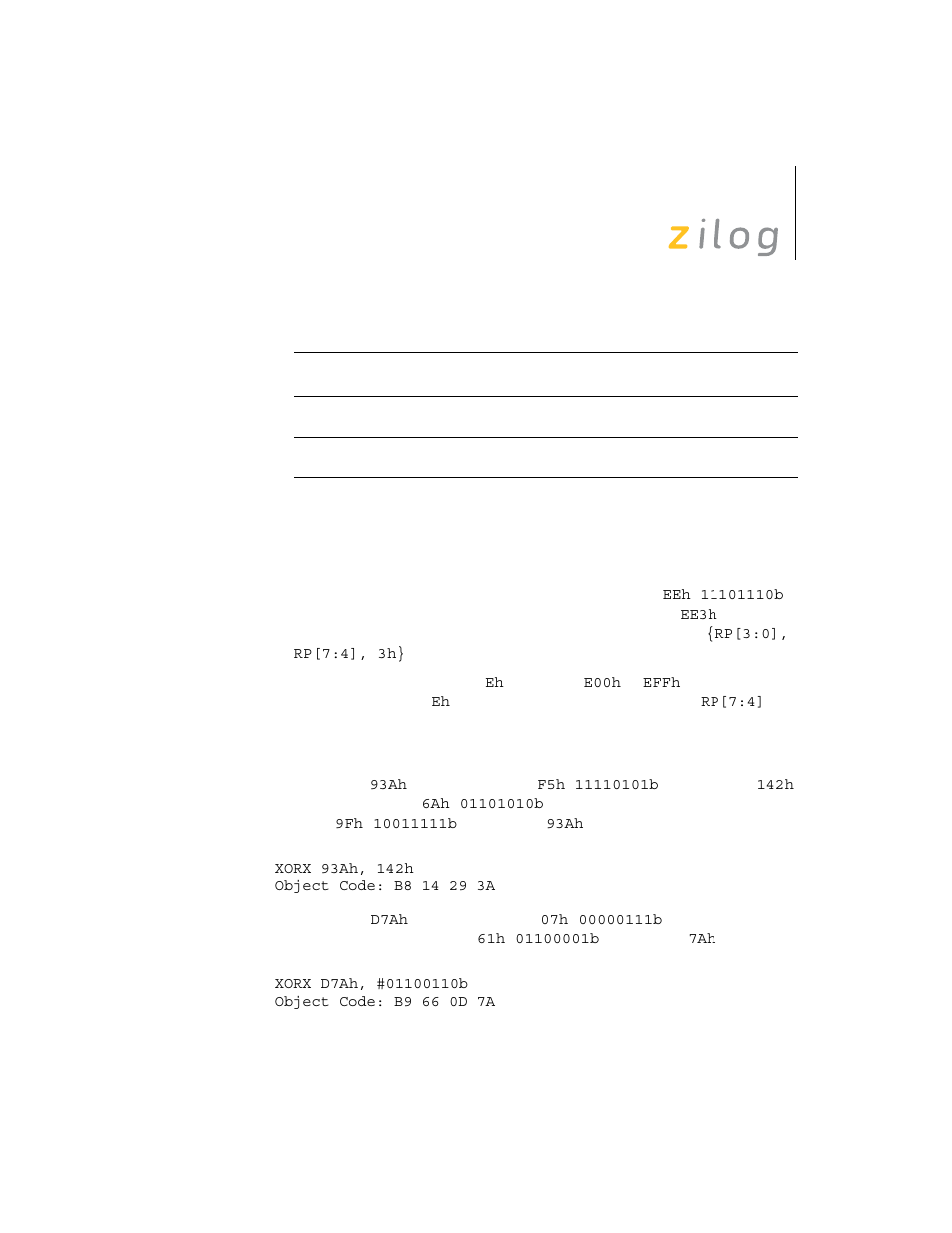Zilog Z8F0130 User Manual | Page 272 / 314