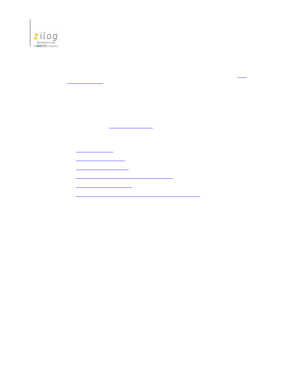 Deviations from ansi c | Zilog Z8F0130 User Manual | Page 280 / 582