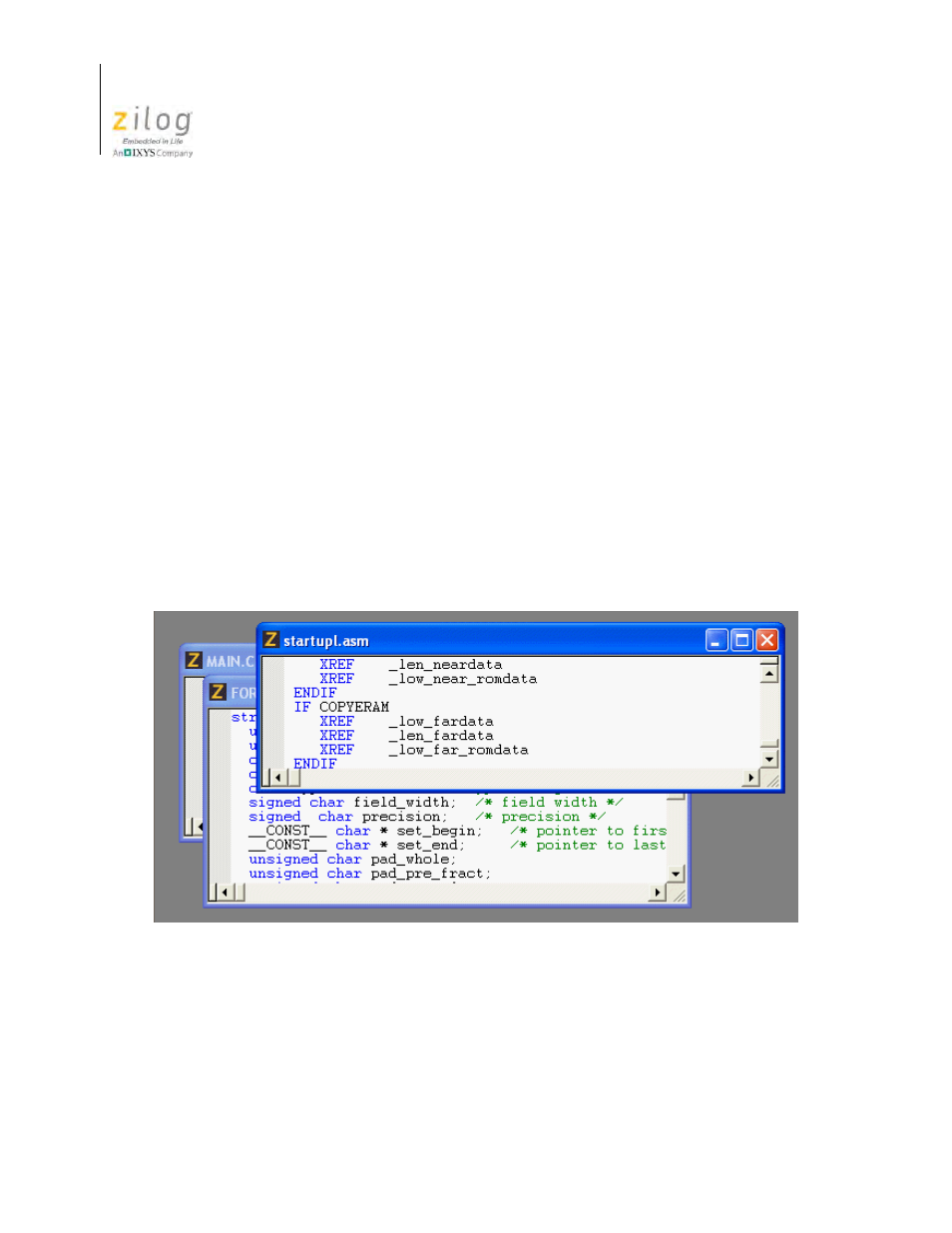 Edit window, Figure 25. edit window | Zilog Z8F0130 User Manual | Page 64 / 582