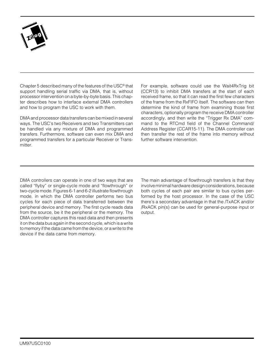 Hapter, Dma) i | Zilog Z16C30 User Manual | Page 120 / 208