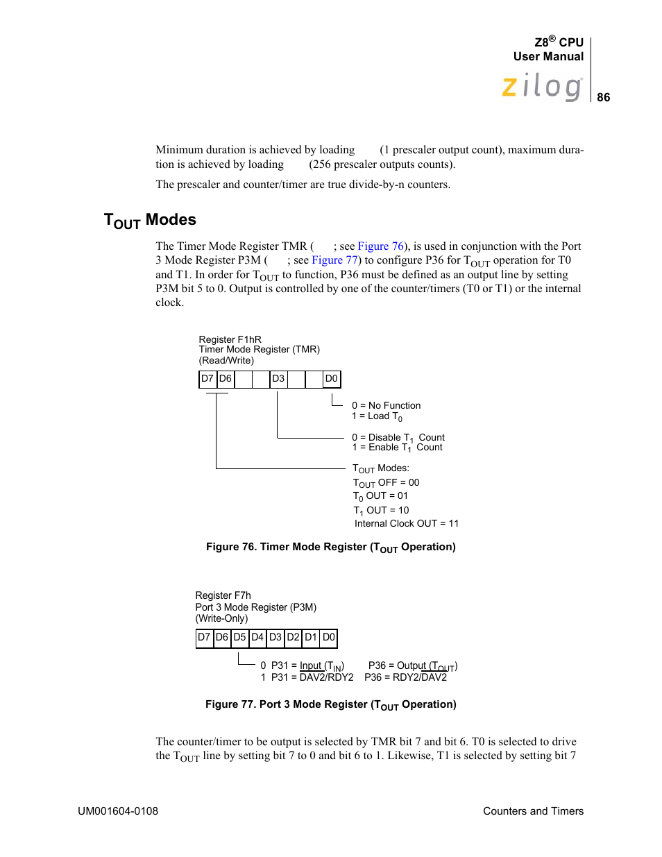 Tout modes, Modes | Zilog Z86193 User Manual | Page 93 / 260