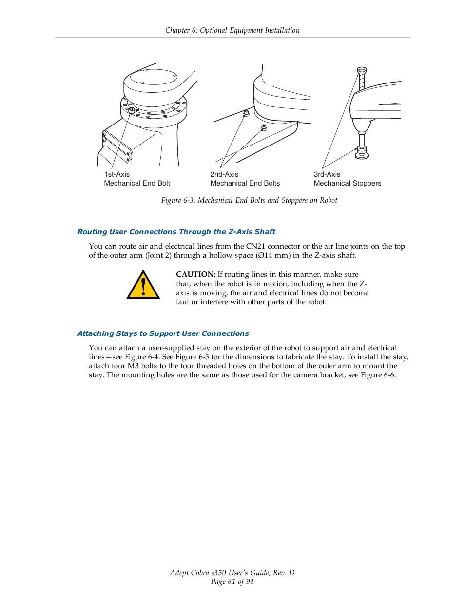 Adept s350 Cobra User Manual | Page 61 / 94