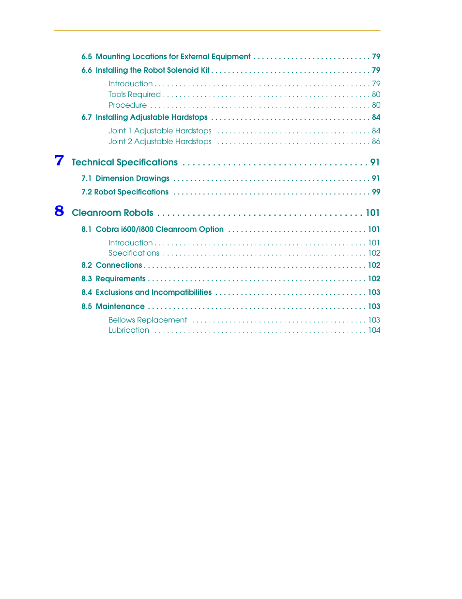 Adept i600 Cobra User Manual | Page 8 / 110