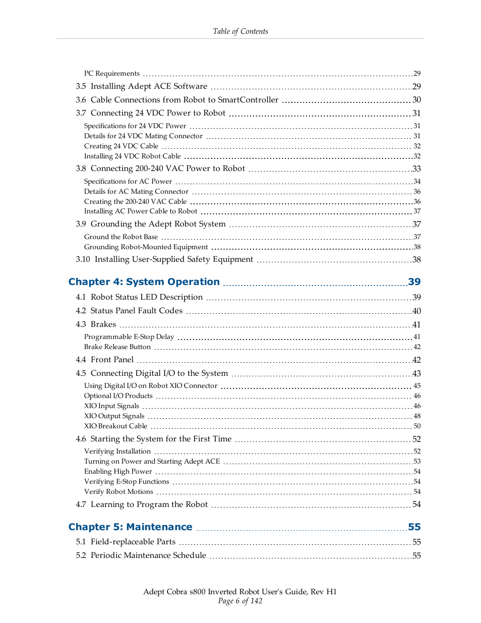 Adept s800 s800 User Manual | Page 6 / 142