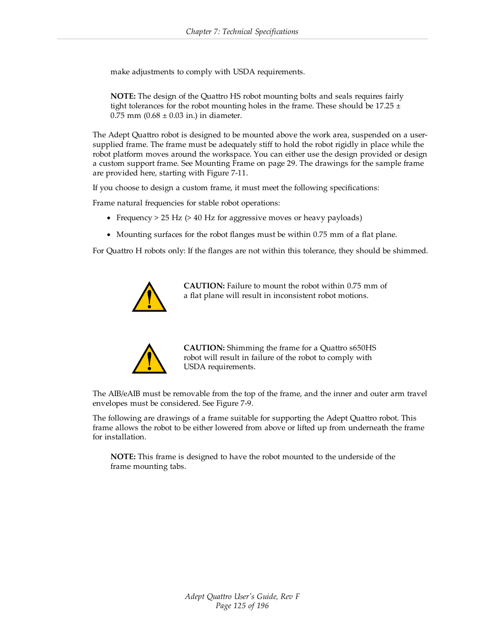 Adept s650HS Quattro User Manual | Page 125 / 196