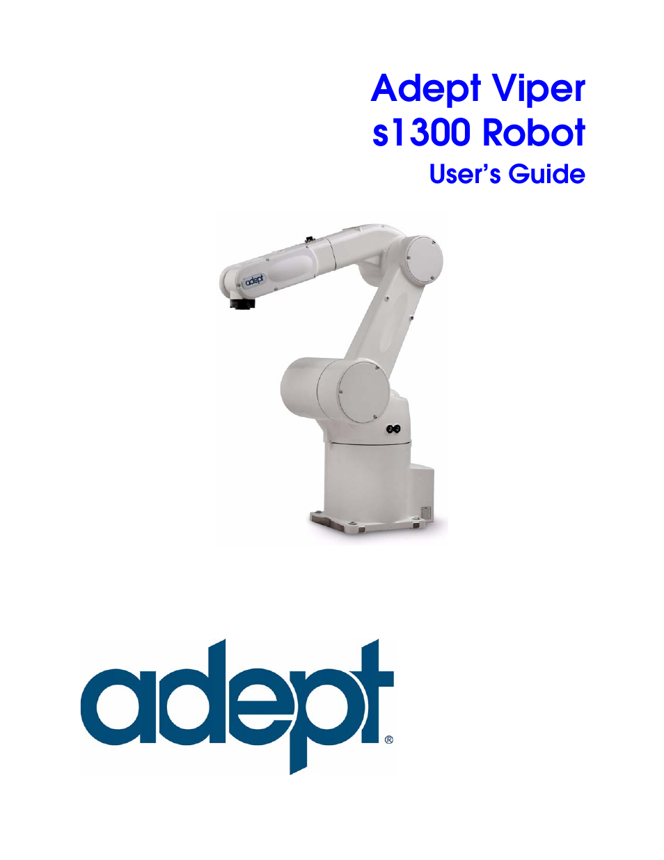 Adept s1300 Viper User Manual | 62 pages