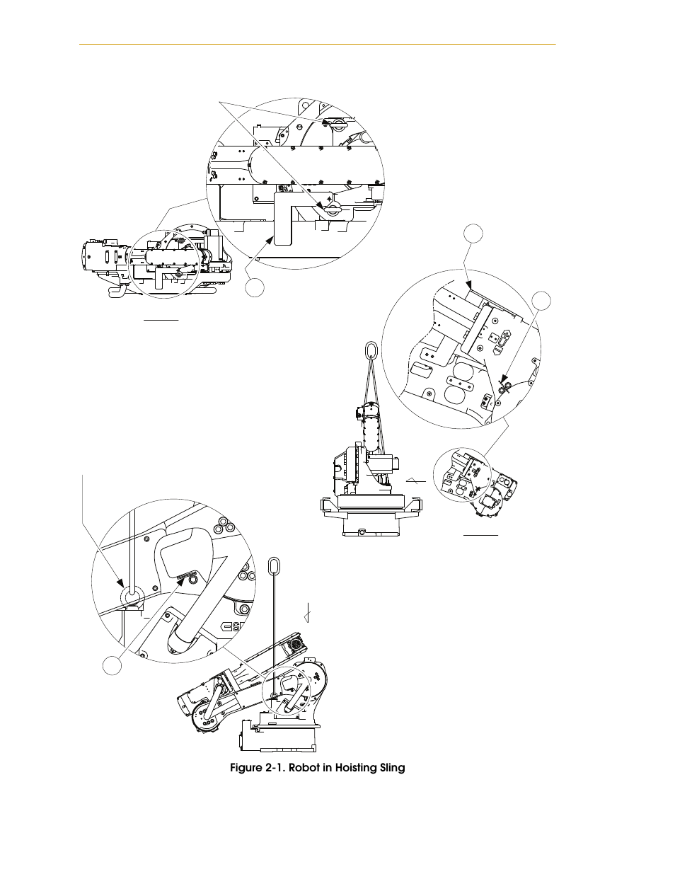 Figure 2-1. robot in hoisting sling, Figure 2-1, On shown in | Adept s1700D Viper User Manual | Page 22 / 82