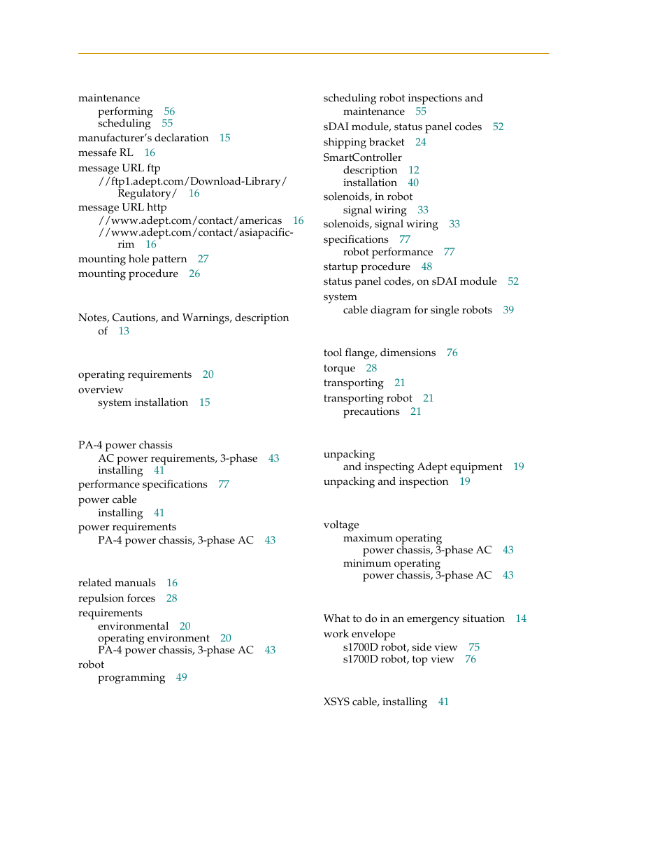 Adept s1700D Viper User Manual | Page 80 / 82