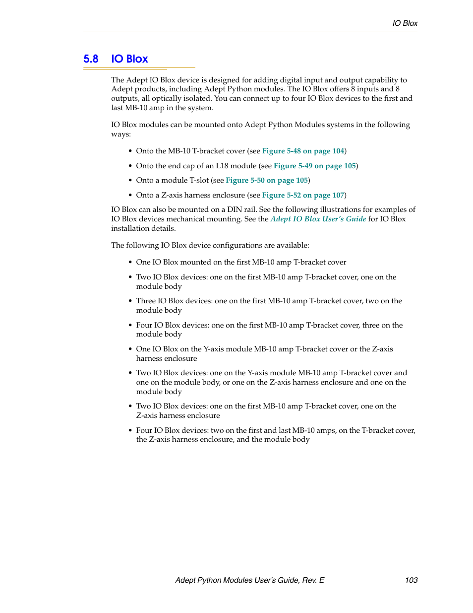 8 io blox | Adept Python User Manual | Page 103 / 170