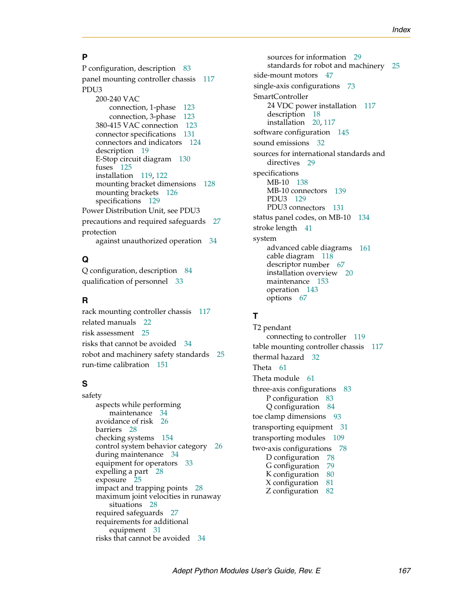 Adept Python User Manual | Page 167 / 170