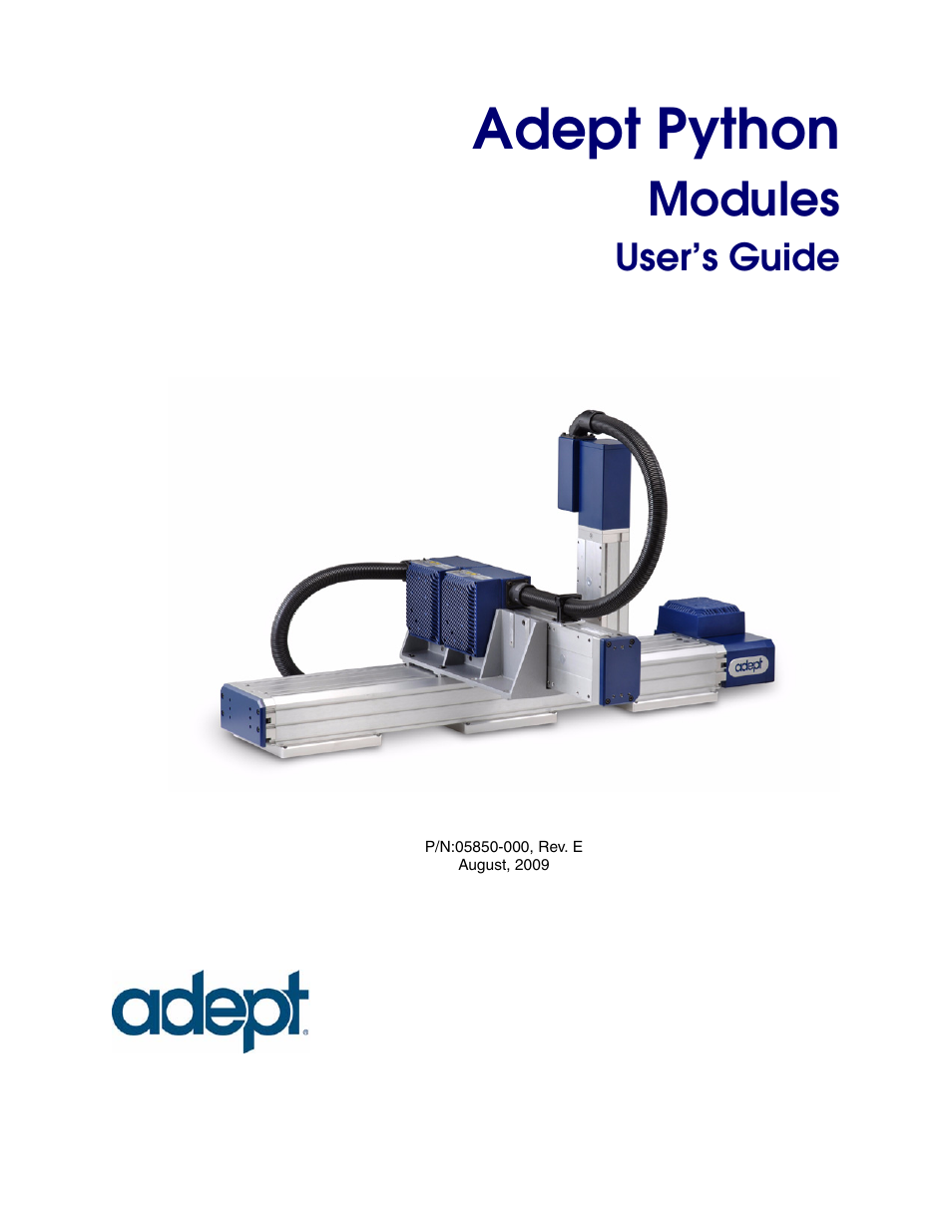 Adept python modules user’s guide, Adept python, Modules | User’s guide | Adept Python User Manual | Page 3 / 170