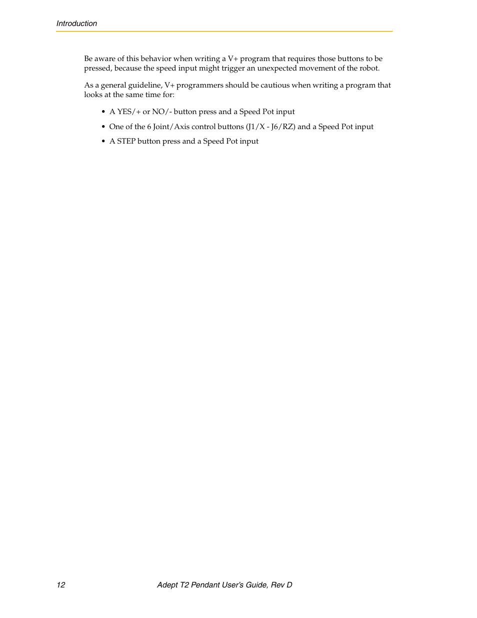 Adept T2 Pendant User Manual | Page 12 / 50